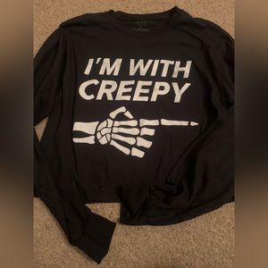 I’m with creepy long sleeve tee